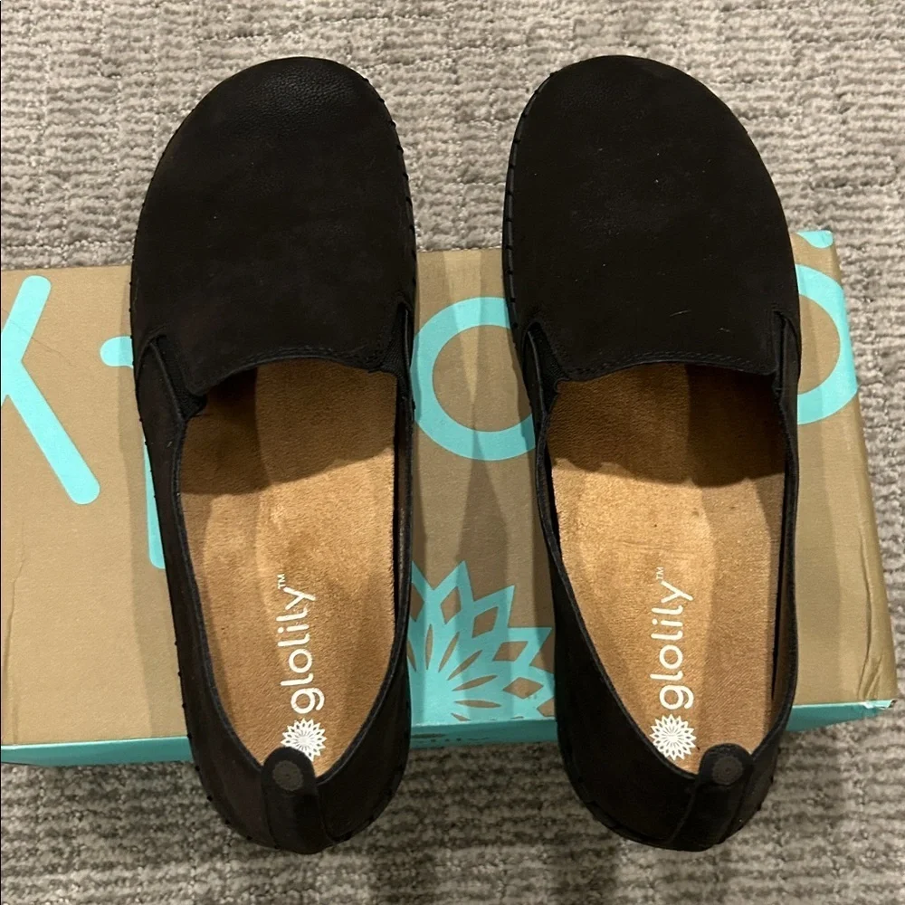 Glolily Elle Suede Black Smooth 9.5